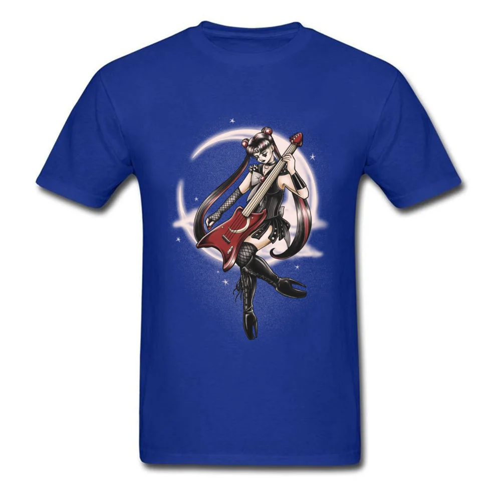 Black Metal Moon cosie Short Sleeve Tops Shirts Summer Round Neck 100% Cotton Fabric Mens T Shirts cosie T-shirts High Quality Black Metal Moon blue
