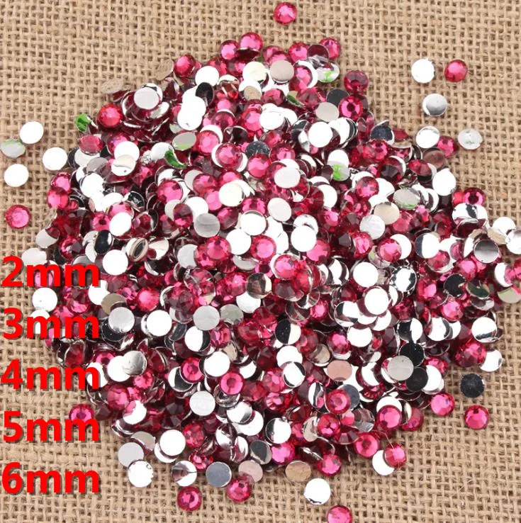 Cola na Decoração do Unha da Etiqueta Cor de Cristal Resina Unha Arte Strass Plana Volta Gel Polonês 2mm3mm4mm5mm6mm 3 strass plana volta cola na decoração do