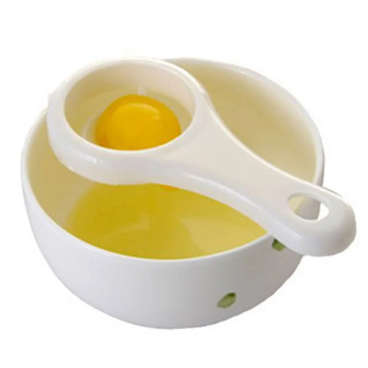Мини Кухонный Контейнер для яиц желток Белый держатель сепаратора разделитель Ситовый сепаратор забавная подставка
