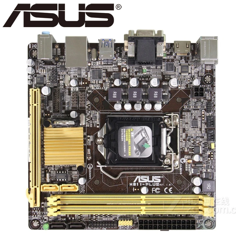 Настольная Материнская плата Asus H81I PLUS H81 Socket LGA 1150 i3 i5 i7 DDR3 32G ATX UEFI BIOS оригинальная