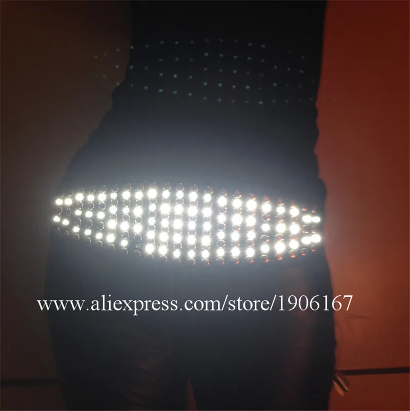 LED Luminous White Light Up Sex Belt Costumes Girdle Suit Clothes For Sexy Women Led Dance Wear Event Party Supplies1
