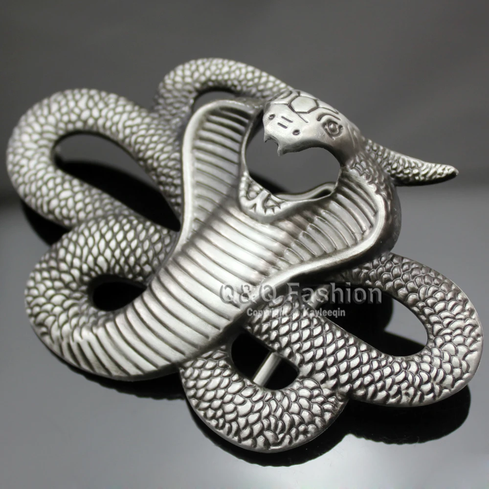 New Fashion Vintage Perak Mesir 3D Ular Cobra Viper Python Sabuk