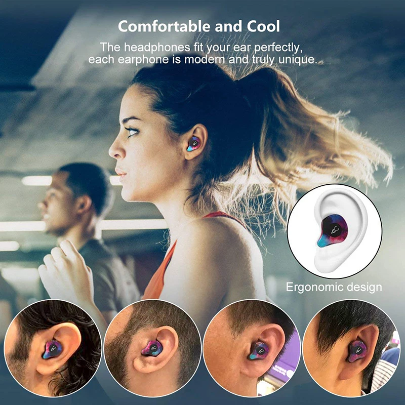 ravi Pro Wireless Earbuds 5.0 Bluetooth Earphone Sport Hifi Headset Handsfree Waterproof Earphone With Charging for smart phone