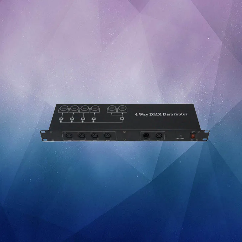 DMX amplifier Splitter AC100-240V input DMX signal repeater 4 output ports signal distributor for Moving Head Pinspot Bar Lights DMX amplifier Splitter AC100-240V input DMX signal repeater 4 output ports signal distributor for Moving Head Pinspot Bar Lights