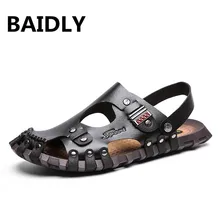 Мужские сандалии; мужские пляжные сандалии из спилка; брендовая мужская повседневная обувь в римском стиле; мужские шлепанцы; кроссовки; Летняя обувь; большие размеры 38-47