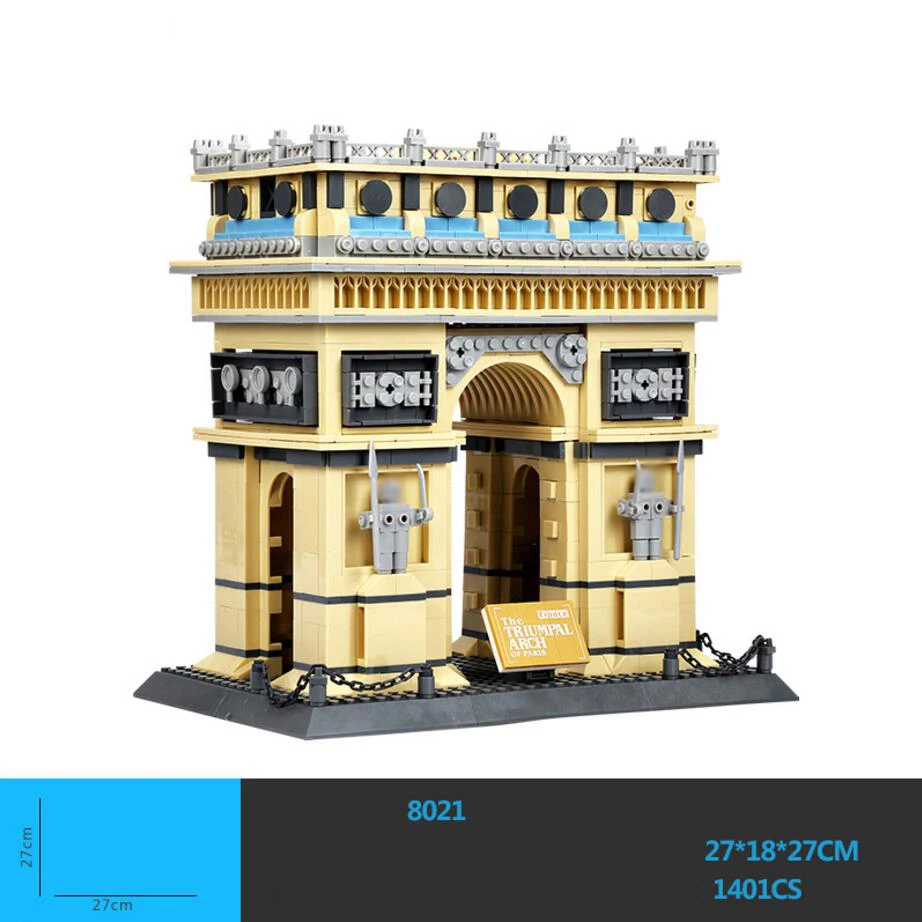 

2018 World Famous Architecture Triumphal Arch Paris France Building Block Model Bricks Educational Toy Collection for Kids Gifts