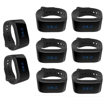 

Free shipping!! Mobile Waterproof service pager, Bracelet wrist wireless calling system receiver, 8 portable waiter call pager
