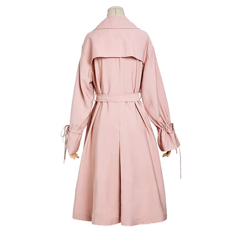 ARTKA осеннее Новое Женское пальто элегантное розовое пальто с отложным воротником повседневное двубортное пальто с поясом FA15081Q