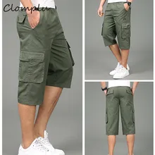 Clomplu Cargo Shorts Mens 3/4 Trousers Plus Size Summer Male Short Pants 2019 New Clothes for Men Quality Elastic Waist Clomplu Cargo Shorts Mens 3/4 Trousers Plus Size Summer Male Short Pants 2019 New Clothes for Men Quality Elastic Waist