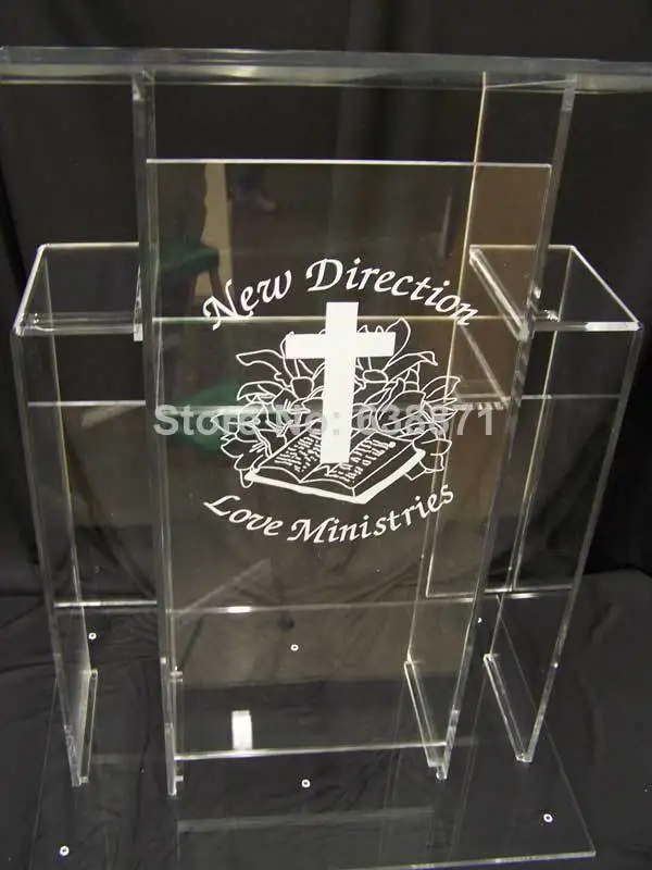 Clear lectern, podium , acrylic lectern podium,plastic church pulpitin Reception Desks from