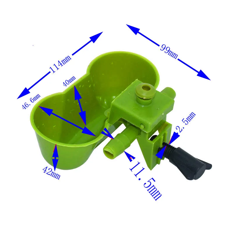 1 шт. зеленые новые миски для воды, поилка для перепелиных птиц, сиамская миска для воды, инструменты для кормления - Цвет: Зеленый