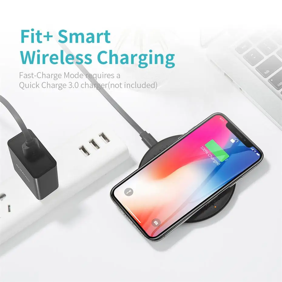 Romoss Wireless Charger for iPhone X 8 Plus 10W Wireless Charging for Samsung 10
