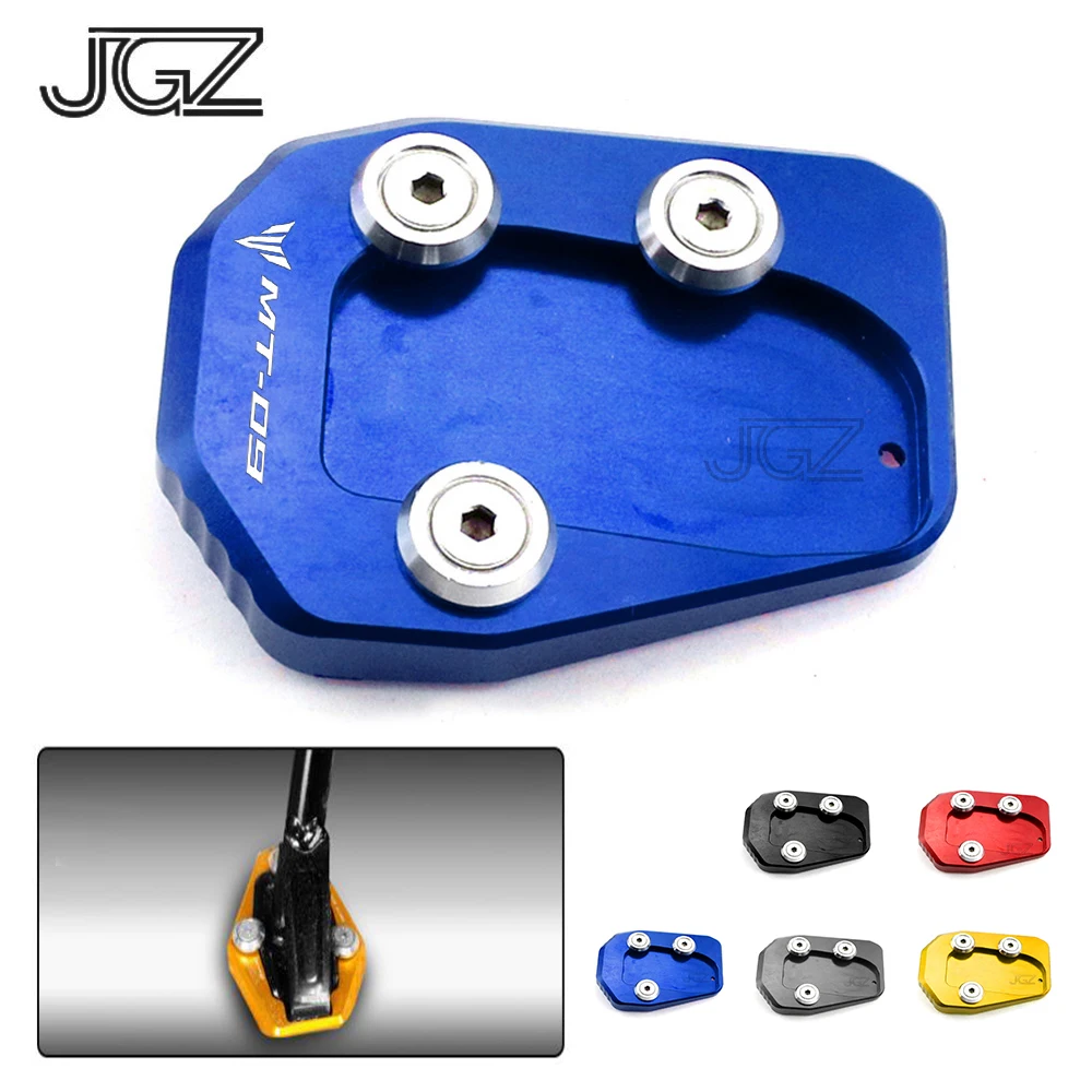 

Motorcycle CNC Side Stand Enlarger Kickstand Enlarge Plate Extension Pad for Yamaha MT09 Tracer FZ09 2013 2014 2015 2016 Black