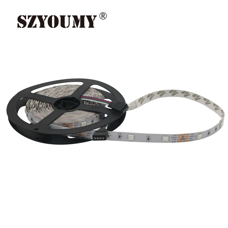 SZYOUMY 30 светодиодный/м DC 12 В IP20 не водонепроницаемый 5 м 150 светодиодный S светодиодная лента гибкий свет 5050 SMD светодиодный свет Светодиодная
