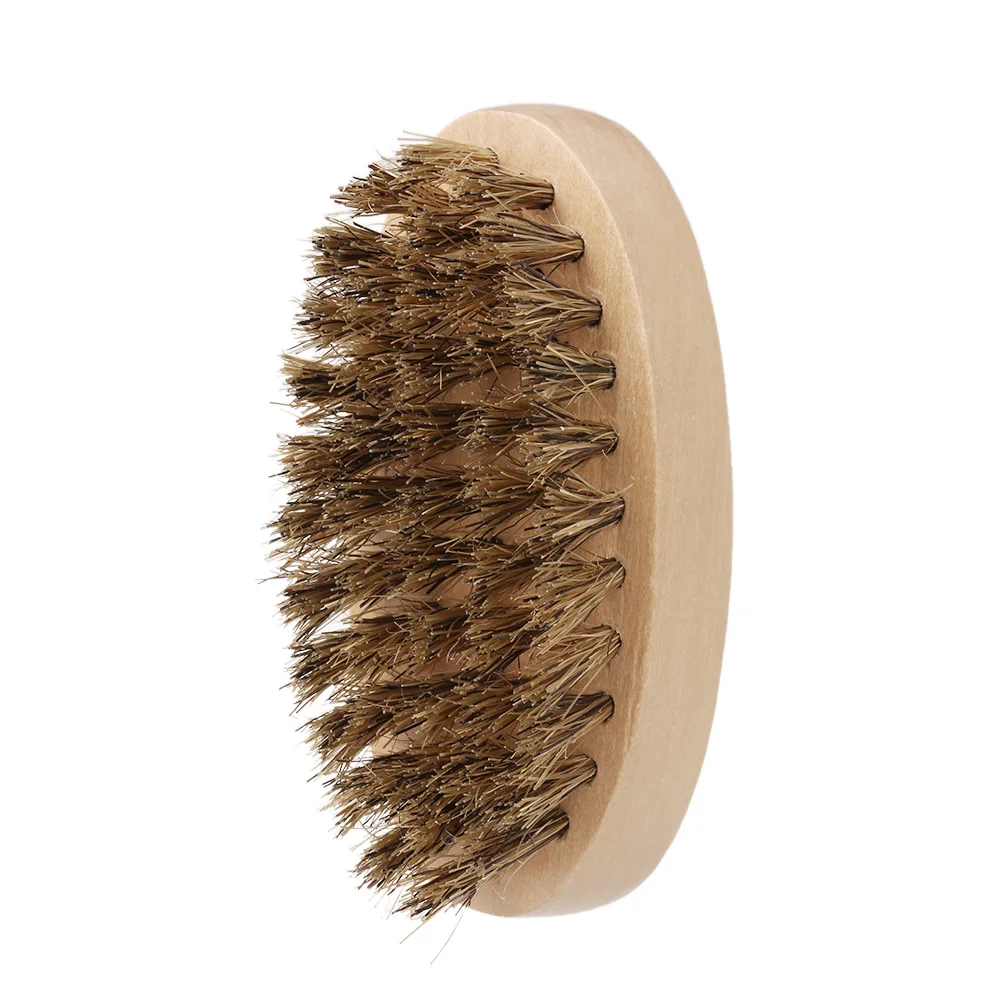 portable mens shaving brush wooden oval brush for beards