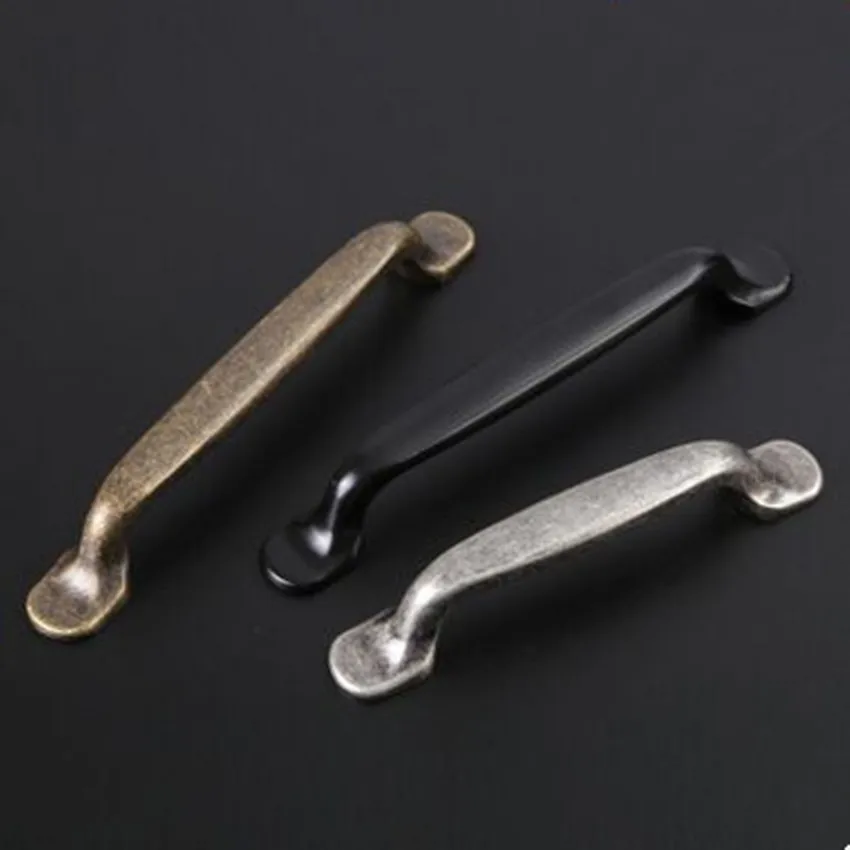 128mm Antique Silver Dresser Kitchen Door Handles 96mm Bronze
