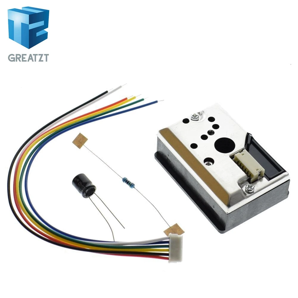 

1PCS GP2Y1014AU0F Compact Optical Dust Sensor Compatible GP2Y1010AU0F GP2Y1010AUOF Smoke Particle Sensor With Cable