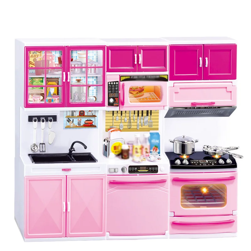 

Mini Modern Kitchen Pretend Play Cooker Model Set Toy for Kids Baby Children