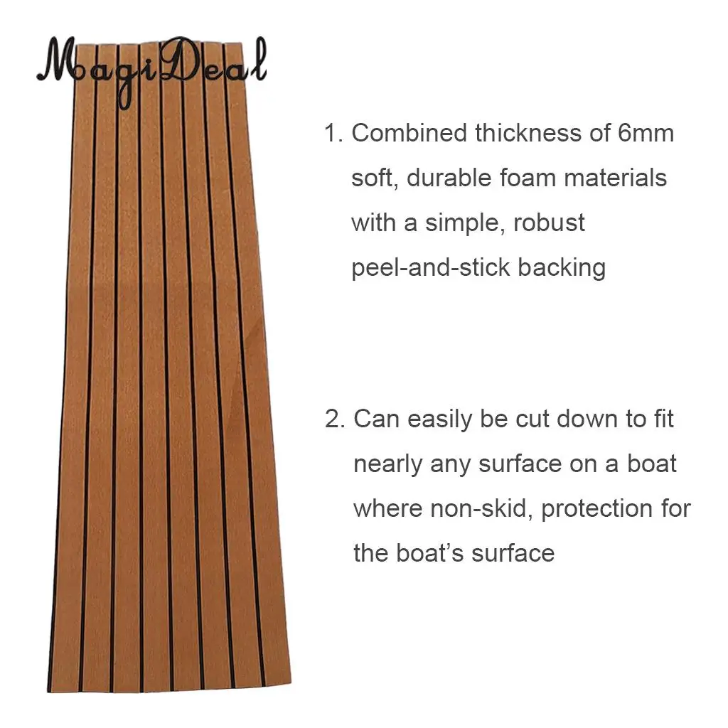 Self-Adhesive 450x2400x6mm EVA Foam Boat Yacht Flooring Teak Decking Sheet Pad Carpet for RV Car Marine Boat Yacht Accessories