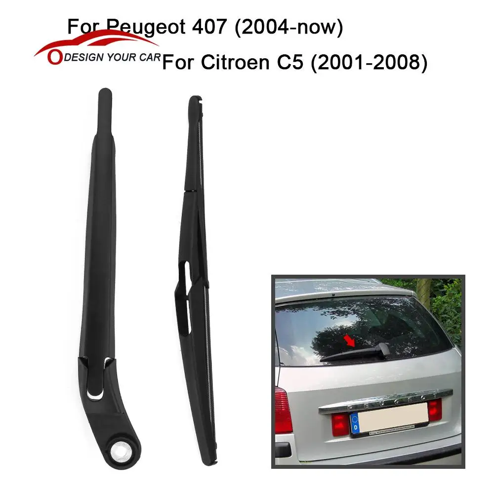 Car Rear Window Windshield Wiper Arm & Blade Complete Replacement Set