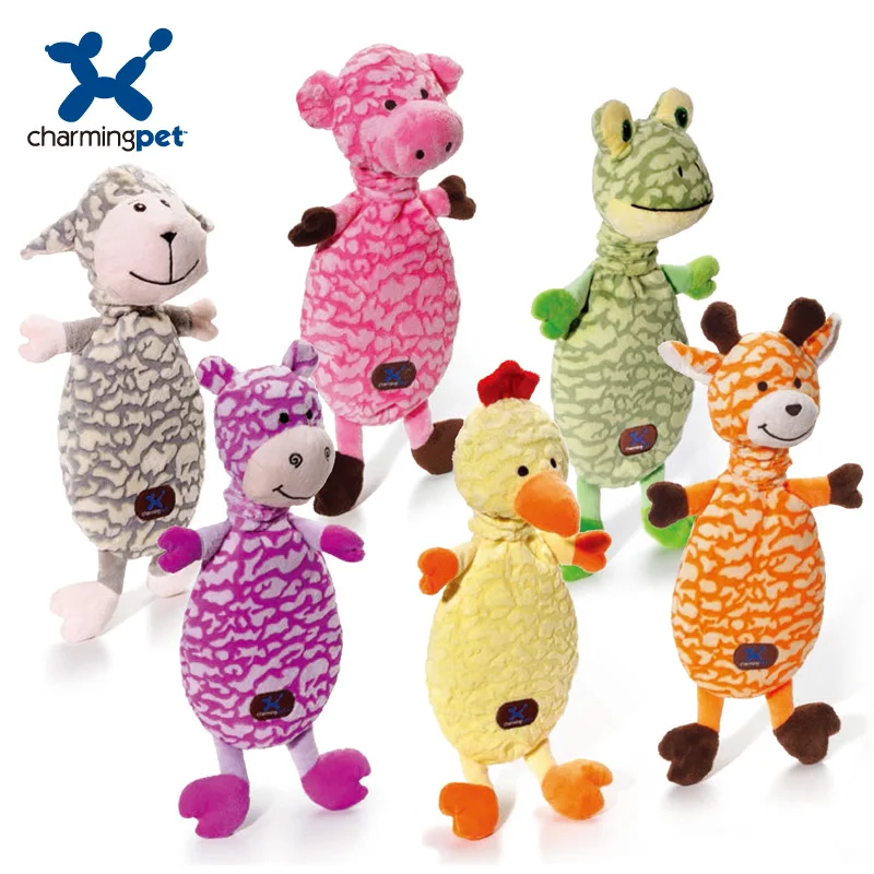 

Charmingpet pet dog toys pig Giraffe chicken Frog Hippopotamus sheep pet training Squeak Toys