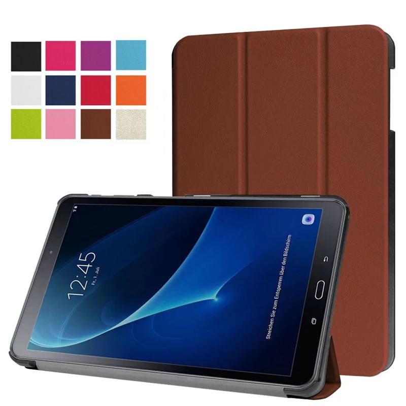 Цветной чехол из искусственной кожи с магнитной подставкой для Samsung Galaxy Tab A6 10 1 2016