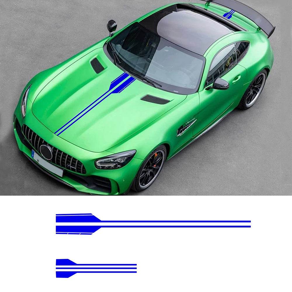 Наклейки на капот автомобиля в полоску для Mercedes Benz AMG A C E G Class Concept Coupe CLS E53 Estate