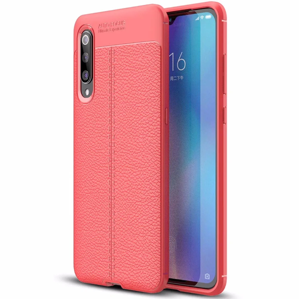 for Xiaomi Mi 9 Case Xiaomi Mi 9 Cover Bumper Shockproof Soft Leather Silicone Rugged Phone Case for Xiaomi Mi 9 SE Mi9