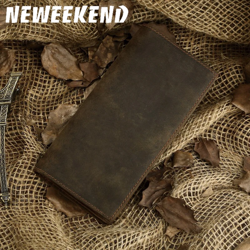 Goedkoop Portemonnee Vintage Mannen Portemonnee Echt Leer Portefeuilles Portemonnee Voor Mannen Man Mannelijke Lange Korte Te Kiezen Card Coin houder Voor 1008