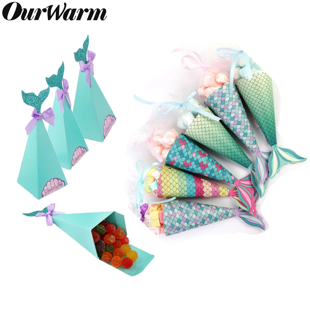 OurWarm تحت البحر حزب الحلوى صناديق يتل ميرميد حزب إمدادات موضوع حورية البحر DIY هدية مربع عيد ميلاد الزينة حزب الاطفال OurWarm تحت البحر حزب الحلوى صناديق يتل ميرميد حزب إمدادات موضوع حورية البحر DIY هدية مربع عيد ميلاد الزينة حزب الاطفال