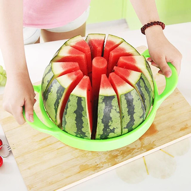 1PC Watermelon Slicer Cutter Stainless Steel Large Size Sliced Watermelon  Cantaloupe Slicer Fruit Divider Kitchen Gadgets Items