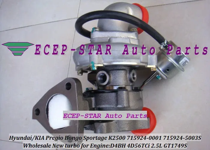 Турбо GT1749S 715924 0001 28200 42610 для KIA Pregio Bongo Sportage K2500 HYUNDAI 1 тонный грузовик H 100 автобус D4BH