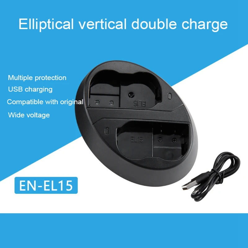 En El15 зарядное устройство Dual Usb для Nik on D600 D610 D7000 D7100 D800 D810 D750|Зарядные устройства| |