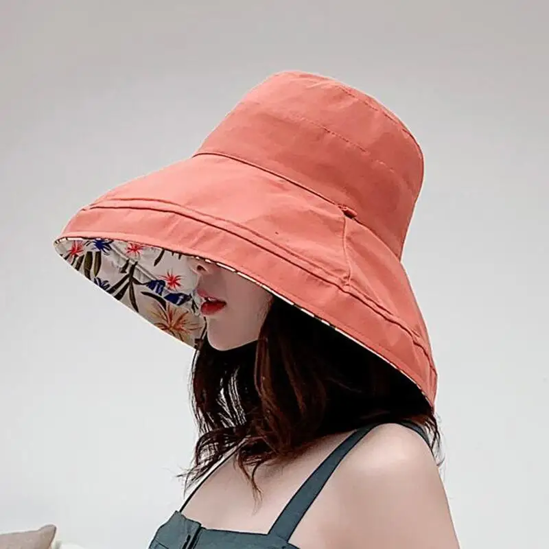 SUOGRY Двусторонняя Панама с 3D-принтом рыбацкие шляпы летние весенние шапки повседневные солнцезащитные шляпы для женщин
