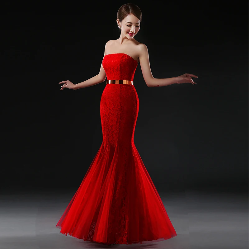 Suosikki New arrival Mermaid Evening Dresses Long strapless Formal Prom party dress Vestidos de festa