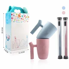 Домашний набор чашек для ванной, портативная зубная щетка в дорогу, Набор чашек из 2 предметов, зубная паста, чашка для подвязки, одноцветная стирка