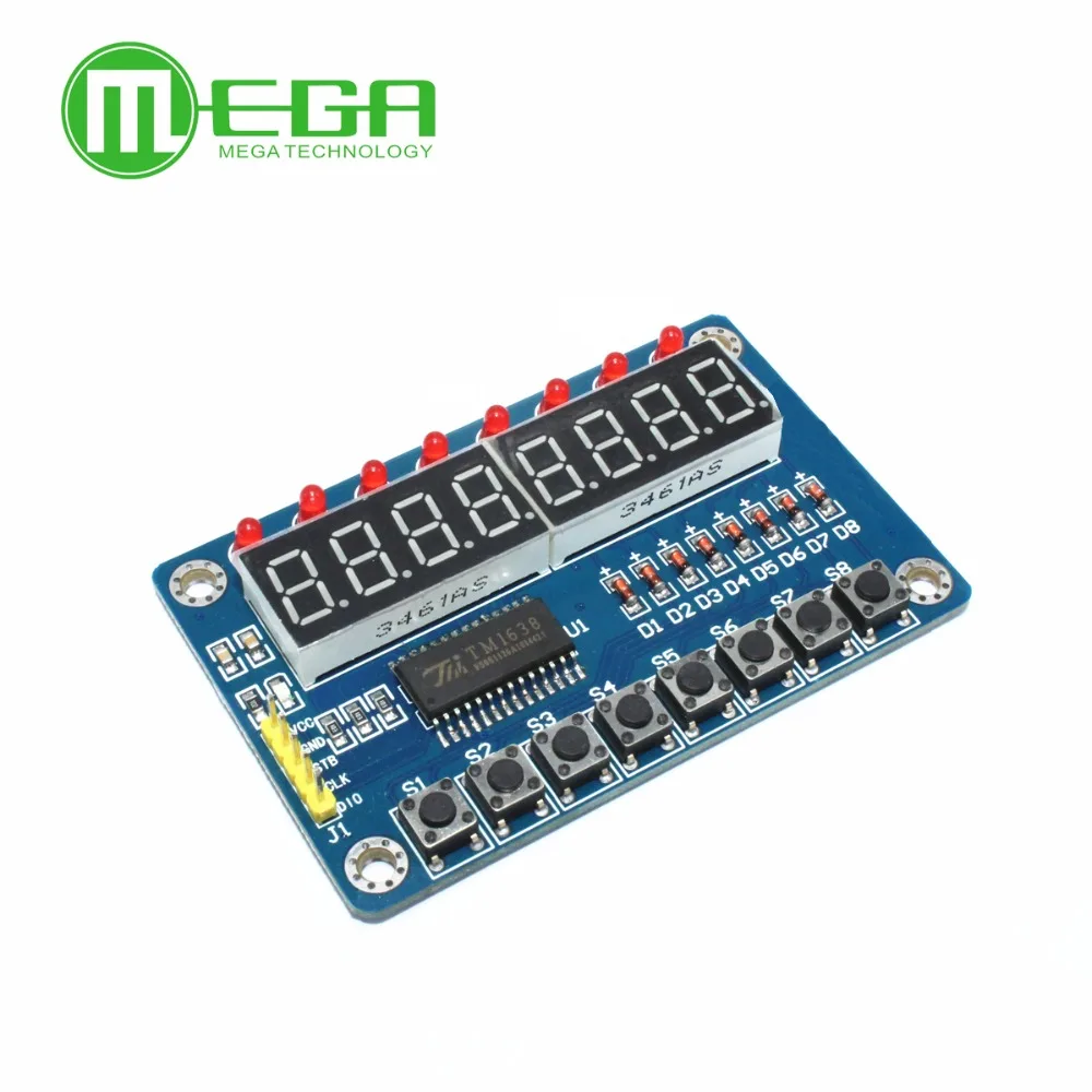 Модуль B401 TM1638 1 шт. дисплей ключа для Arduino новая 8 битная цифровая светодиодная