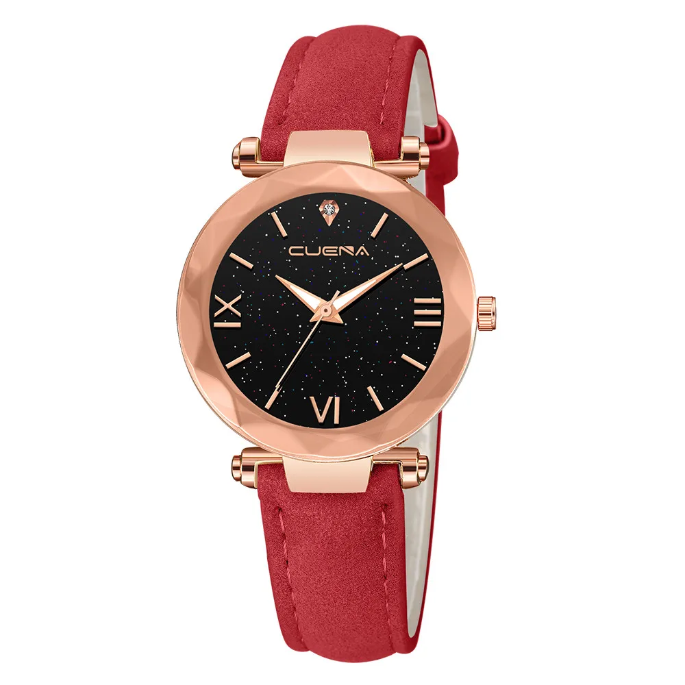 Female Clock Ladies dress watch Stylish Dial Waterproof Fashion Women 's Leather Band CUENA Analog Quartz Diamond Wristwatch Female Clock Ladies dress watch Stylish Dial Waterproof Fashion Women 's Leather Band CUENA Analog Quartz Diamond Wristwatch