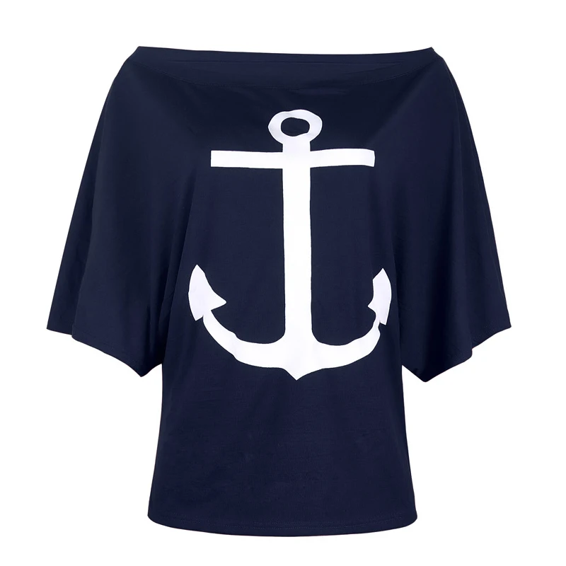 VIEUNSTA Sexy Slash Neck Print Blouse Shirt Women Summer Off Shoulder Batwing Sleeve Casual Tops Plus Size Loose Blusas Feminina