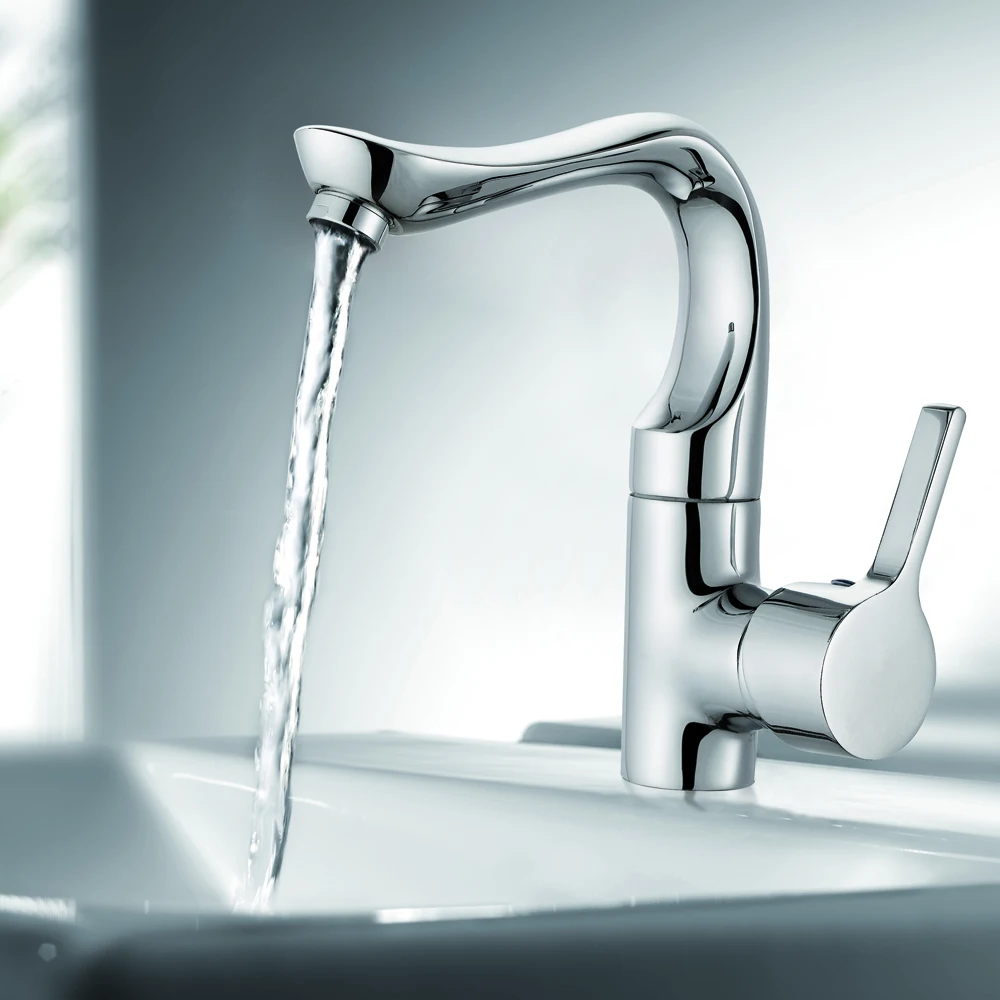 Free shipping fashion swivel basin tap bathroom Chrome Mixer single