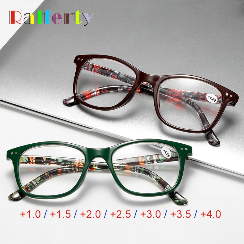 Ralferty очки для чтения, женские диоптрические очки, диоптрические медицинские очки для дальнозоркости+ 1,0+ 1,5+ 2,0+ 2,5+ 3,0+ 3,5+ 4,0 A6903