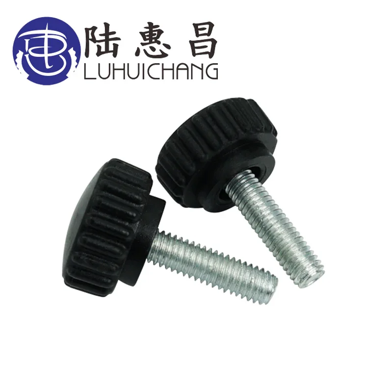 Luhuichang 10 шт. M4 M5 M6 16# черный пластиковый затягивающийся Винт С Накаткой ручной винт