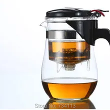 Чайный горшок Термостойкое стекло чайный горшок цветочный чайный набор пуэр чайник кофе чай горшок удобный офисный чайный набор 1 шт., кунг-фу набор 750 мл