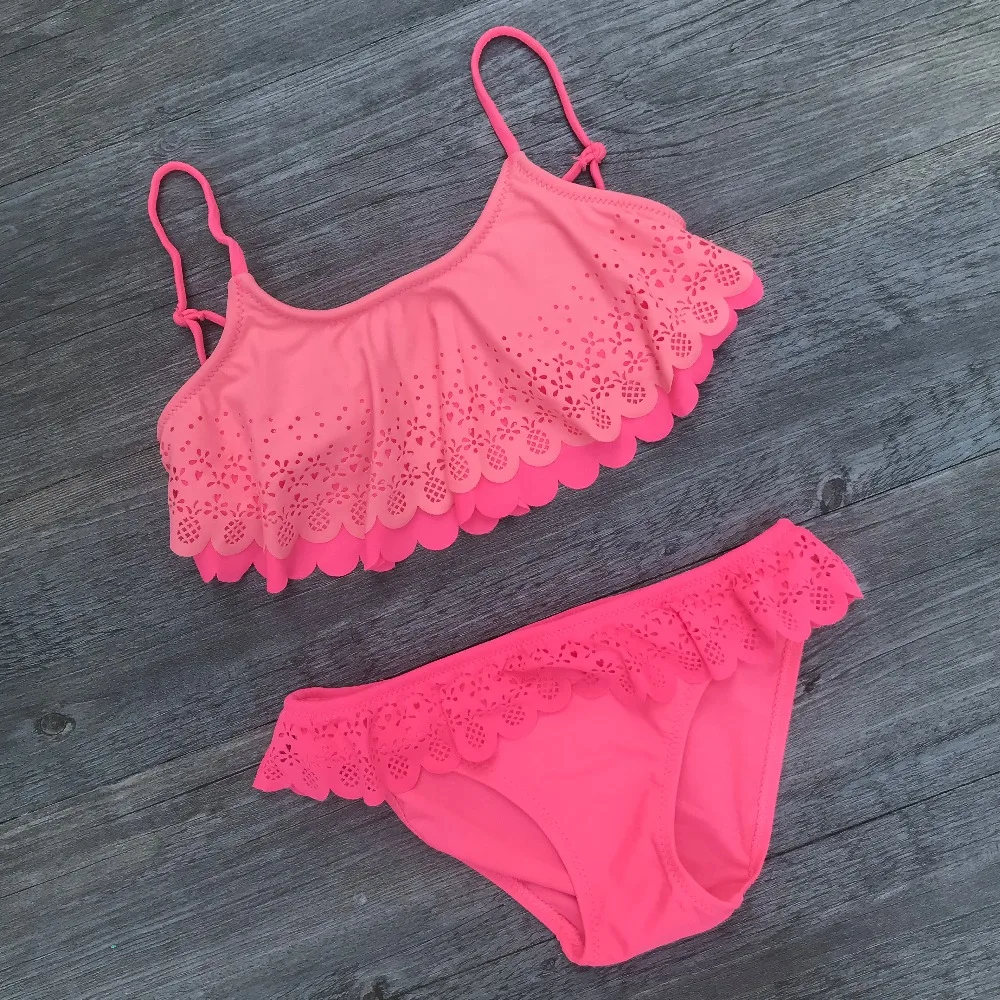 banho crianças roupa de banho duas peças terno de natação para meninas