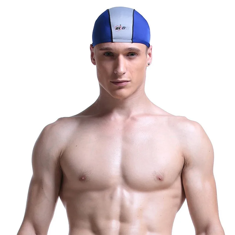 

Swimming Cap Waterproof Premium No-Slip Swimming Cap Free Size Hat for men A30