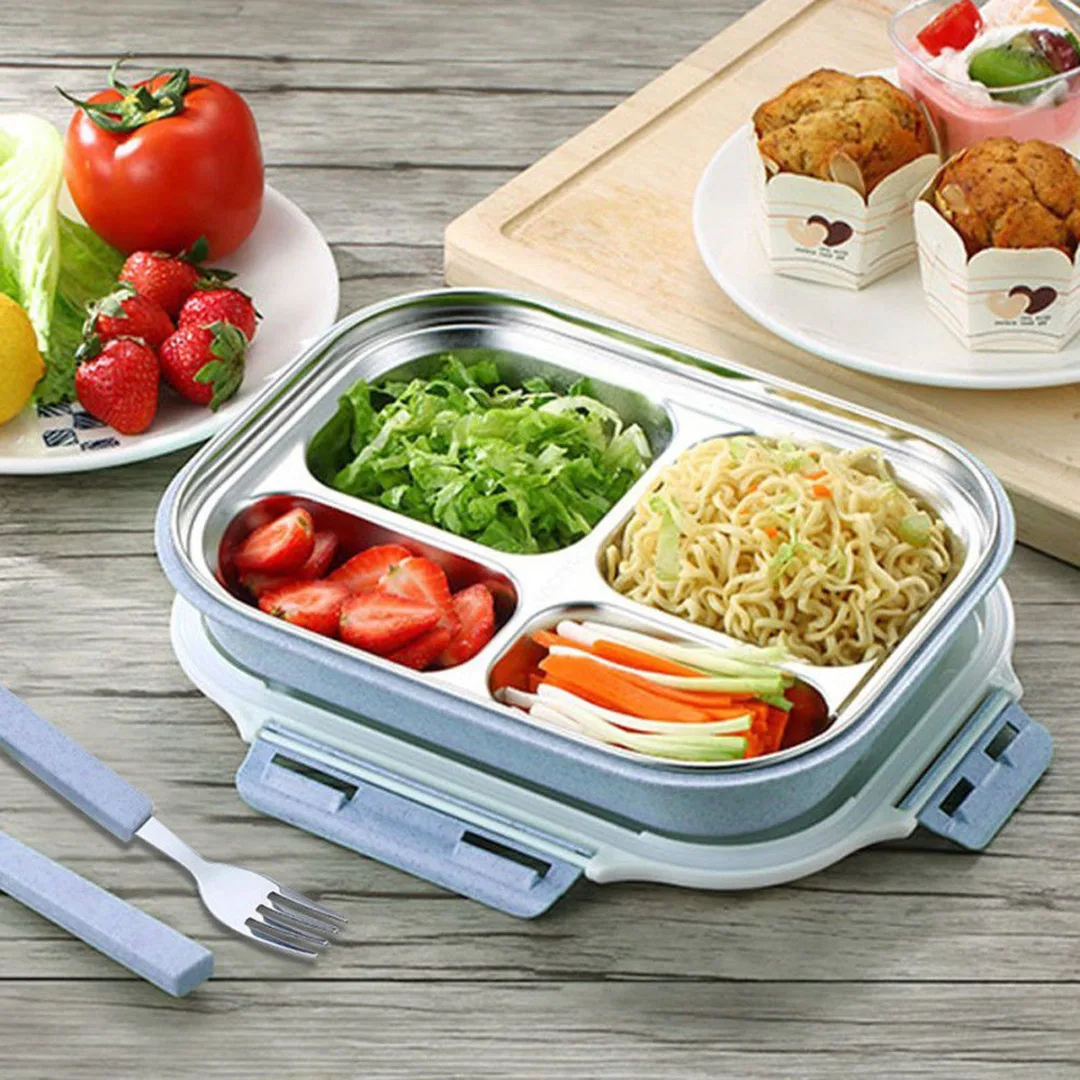 JX-LCLYL  Stainless Steel Thermal Bento Kids Lunch Box Children Divided Food Container