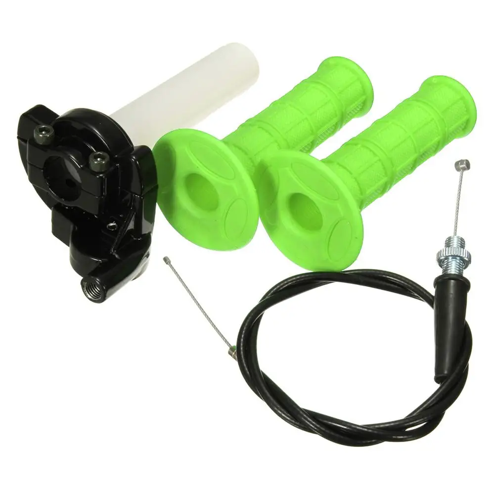 

Quick Action Throttle Grip Twist Cable Fit 90 110 125cc ATV Pit Dirt Bike Beach Moto Motorcycle Green