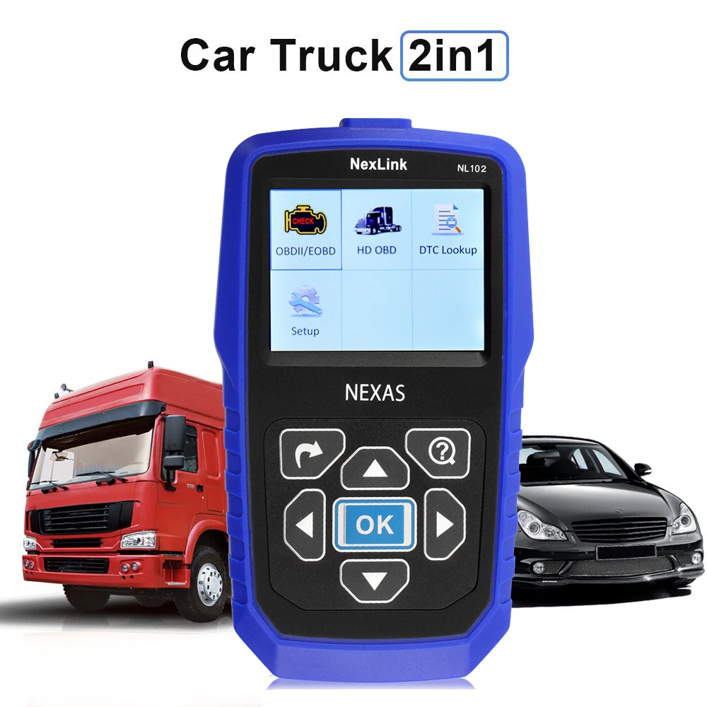 Car Truck Diagnostic Tool Nexlink NL102 Heavy Duty Trucks Scanner Engine ESP ABS Brake Diagnostics