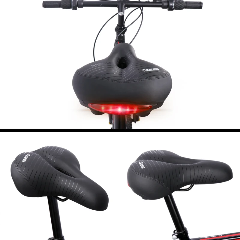 Cycloving велосипедное седло велосипеда с фонарь утолщаются расширить Мягкие Удобные MTB для велосипедов, мотоциклов сиденье седла accessires