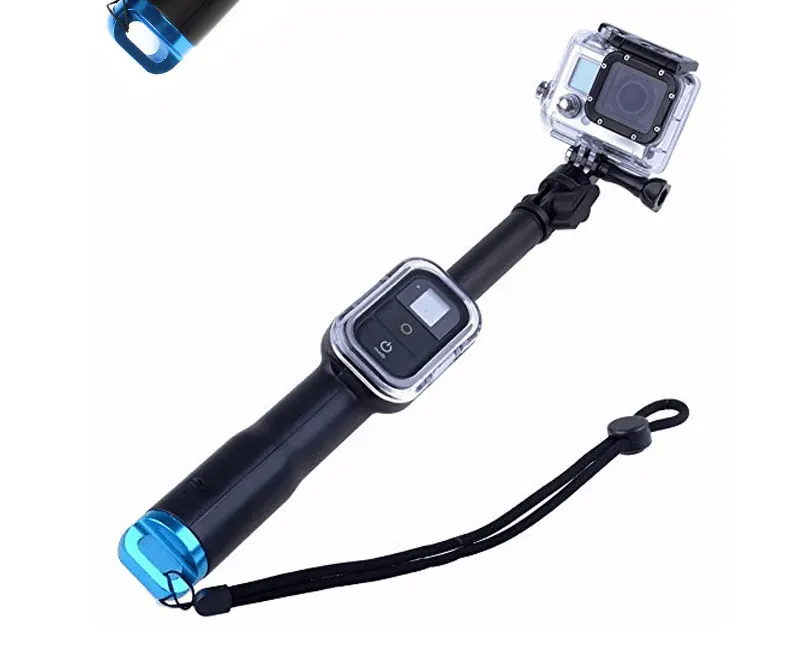 39 Inch Waterproof Selfie Stick for Gopro Hero 5 6 4 3 Session Camera With WIFI Remoter Clip For Go Pro Monopod Accessory (2)
